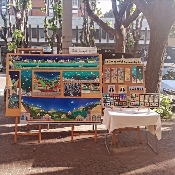 Esposizione dal vivo di Marta Iacoangeli a Viale Europa